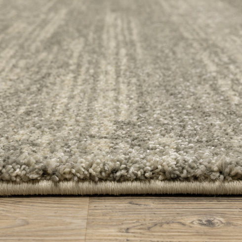 3' X 5' Grey Beige And Tan Abstract Power Loom Stain Resistant Area Rug